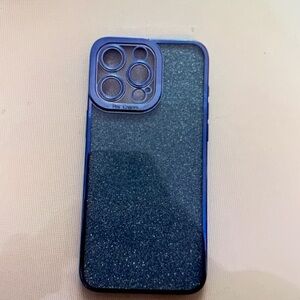 Sleek Blue Glitter Phone Case